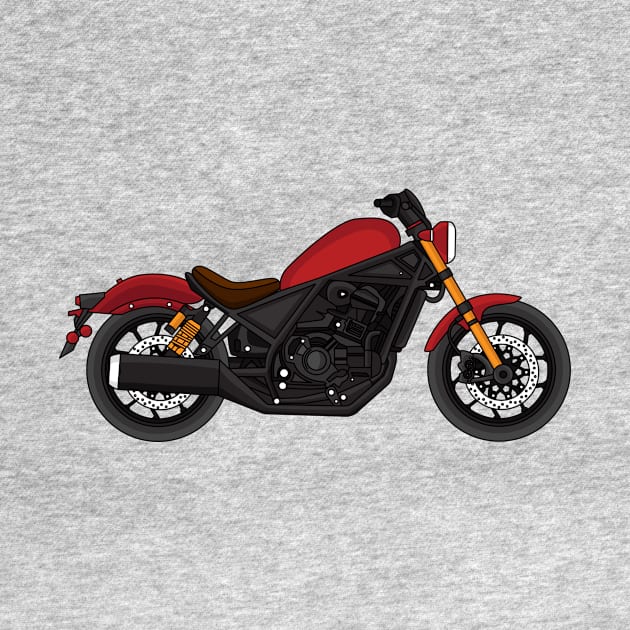 Cool cruiser style motorcycle by Cartoons of fun